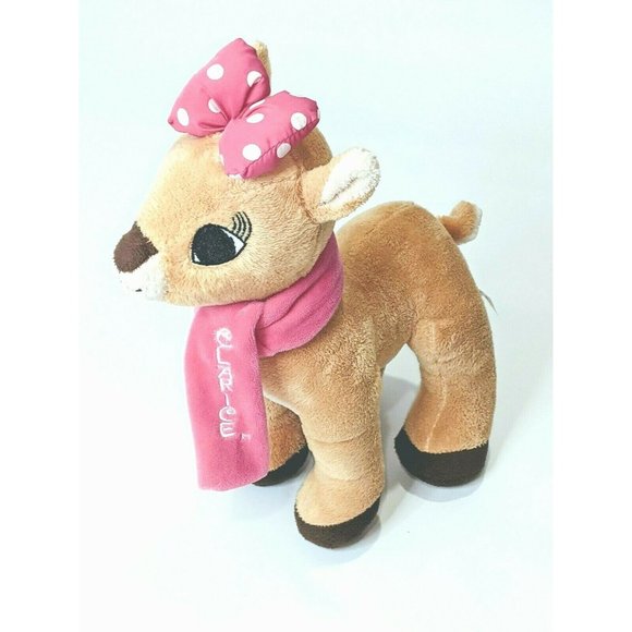 Dan Dee Clarice Reindeer Stuffed Plush Rudolph Misfit Toys 13" Tall Bow Scarf - Picture 1 of 5